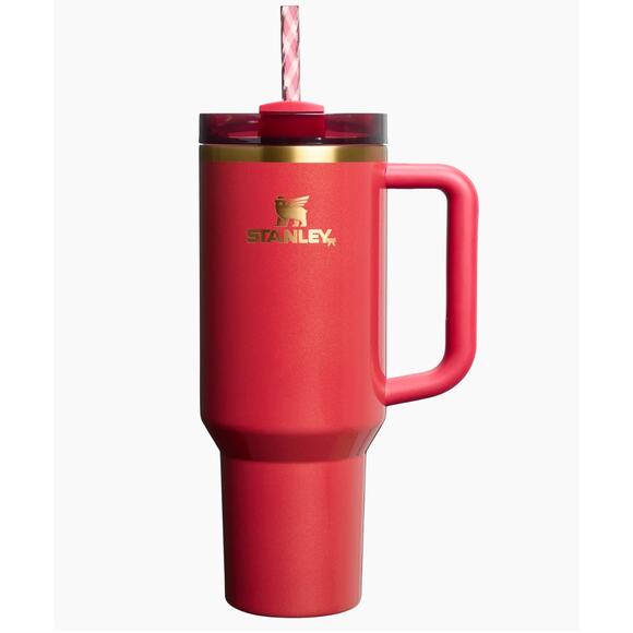 NEW Stanley The Quencher H2.0 Flowstate™ Tumbler | 40 OZ Scarlet Tinsel - Picture 1 of 11